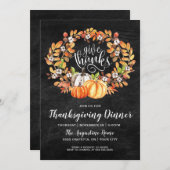 Geef de Thanksgiving van Bedankt de Binnenuitnodig Kaart (Voorkant / Achterkant)