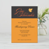 Geef de Thanksgiving van Bedankt de Binnenuitnodig Kaart (Staand voorkant)