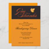 Geef de Thanksgiving van Bedankt de Binnenuitnodig Kaart (Voorkant / Achterkant)