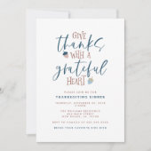 Geef de Thanksgiving van Bedankt de Binnenuitnodig Kaart (Voorkant)