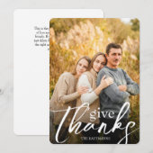 Geef de Thanksgiving van de Bekleding van de Foto  Feestdagenkaart (Voorkant / Achterkant)