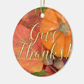 Geef de Thanksgiving van de Typografie van het Man Keramisch Ornament (Links)