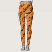 Geef de Thanksgiving van het patroon van bedankt p Leggings (Voorkant)