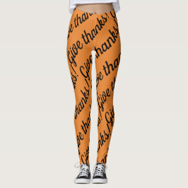 Geef de Thanksgiving van het patroon van bedankt p Leggings
