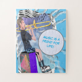 Geef de trombone muziek een vriend voor het leven! legpuzzel