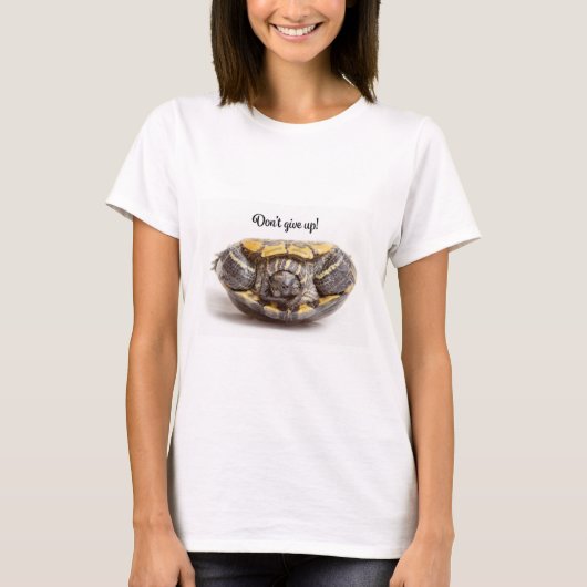 Geef de Turtle Enmoegement niet op T-shirt (Voorkant)