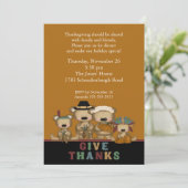 Geef de Uitnodiging van de Thanksgiving van de Ber (Staand voorkant)