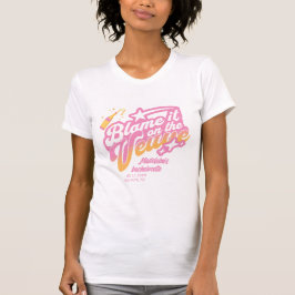 Geef de Veuve Y2K Roze Oranje Bachelorette de Schu T-shirt