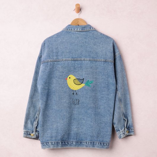 Geef de vogel denim jacket (Hangar)