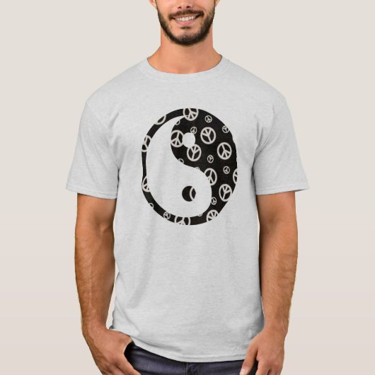 Geef de Vrede een Kans 1 Yin en Yang T-shirt (Voorkant)