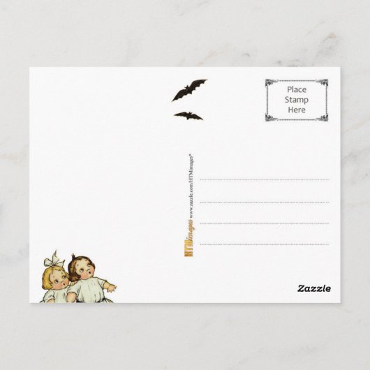 Geef de wee's een fright in Halloween! Briefkaart (Achterkant)