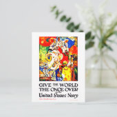 Geef de wereld een keer de tijd briefkaart (Staand voorkant)