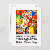 Geef de wereld een keer de tijd briefkaart (Voorkant / Achterkant)