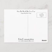 Geef de wereld een keer de tijd briefkaart (Achterkant)