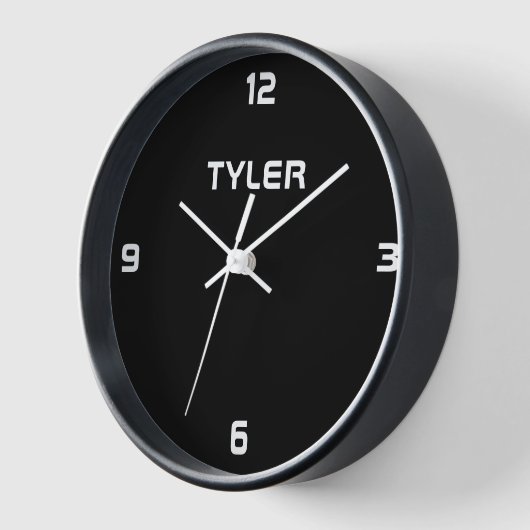 Geef de witte naam aan op de zwarte klok (Hoek)