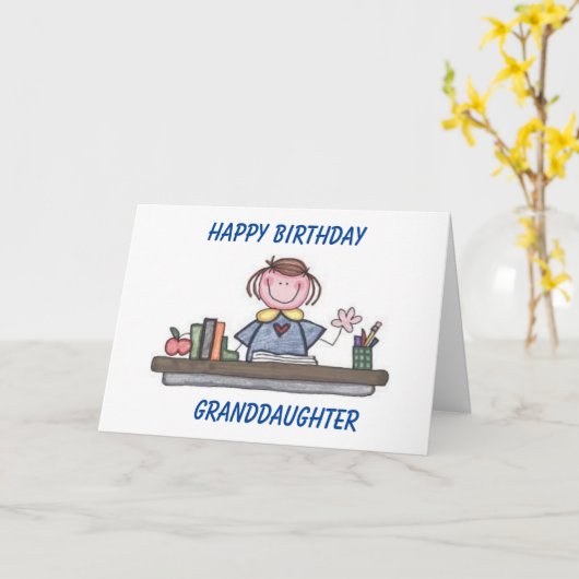 GEEF DE ZEEDAG TOE OP SPECIAAL * * GRANDDAUGHTER * KAART (Gele Bloem)