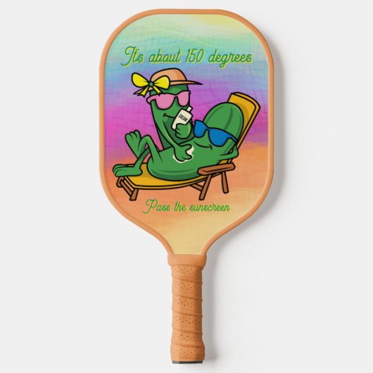 Geef de zonnebrandcrème door pickleball paddle (Voorkant)