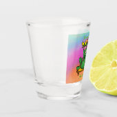 Geef de zonnebrandcrème door shot glas (Links)