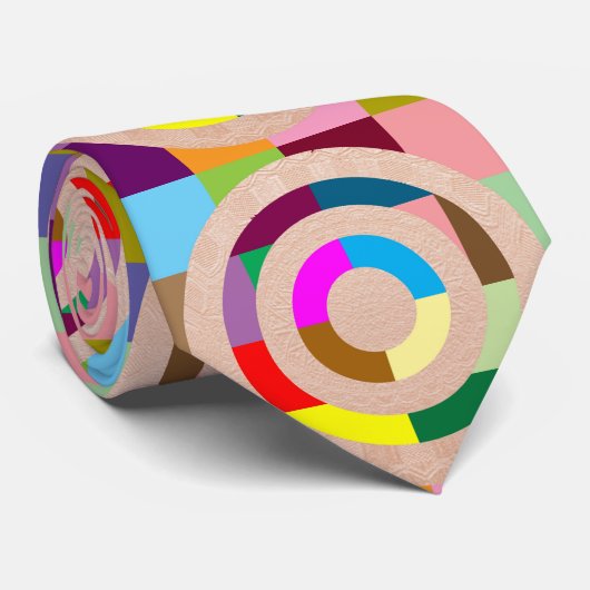 GEEF DEEL AAN DE Gold Circle Stropdas (Opgerold)