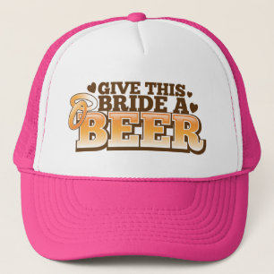 GEEF DEZE BRIDE EEN BIER-winkelontwerp Trucker Pet