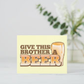 Geef deze broer een BEER! Briefkaart (Staand voorkant)