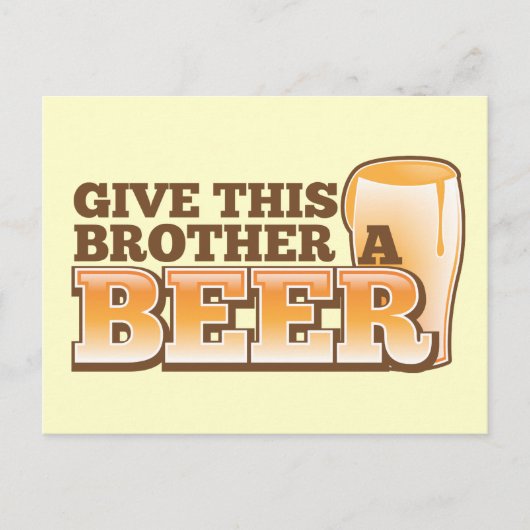 Geef deze broer een BEER! Briefkaart (Voorkant)