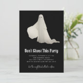Geef deze Halloween-feest uitnodiging niet de gees (Staand voorkant)