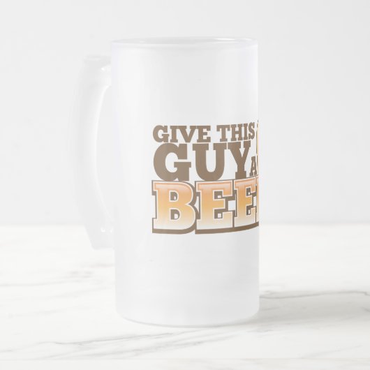 GEEF DEZE MAN EEN BEER MATGLAS BIERPUL (Voorkant links)