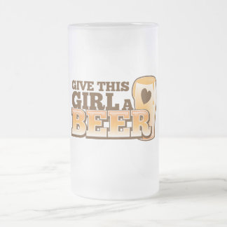 GEEF DEZE MEISJE EEN BIER-ontwerp van de bierwinke Matglas Bierpul