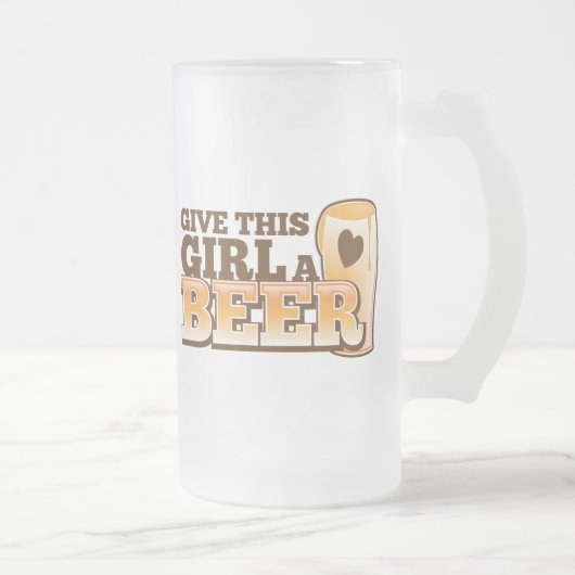 GEEF DEZE MEISJE EEN BIER-ontwerp van de bierwinke Matglas Bierpul (Rechts)