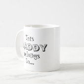 Geef deze papa... Aangepaste namen Koffiemok (Voorkant links)