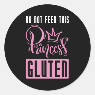 Geef deze prinses geen glutenvrij glutenvrij ronde sticker