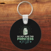 Geef deze prinses geen melk - Zuivel Lactose  Sleutelhanger (Voorkant)