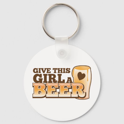 Geef dit meisje een Bier ND Sleutelhanger (Voorkant)
