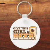 Geef dit meisje een Bier ND Sleutelhanger (Voorkant)