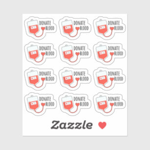 Geef Doneer Bloed Donatie Zak Kalender Planner Sticker