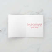 Geef een beetje van je hart weg. feestdagen kaart (Binnen)