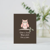 Geef een Briefkaart van de Roze Lint van de Wortel (Staand voorkant)