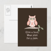 Geef een Briefkaart van de Roze Lint van de Wortel (Voorkant / Achterkant)