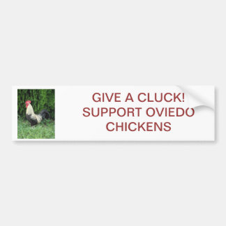 Geef een Bumpersticker Cluck - Oviedo Chickens