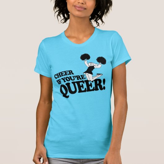 GEEF EEN CHEER ALS JE QUEER BENT T-SHIRT (Voorkant)