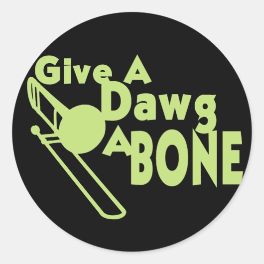 Geef een Dawg een bot Ronde Sticker (Voorkant)