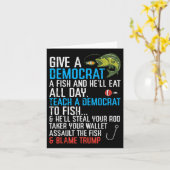 Geef een Democraat Fish Funny Gevist Republikeinse Kaart (Gele Bloem)