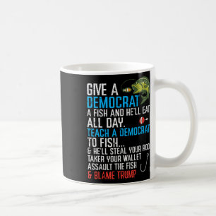 Geef een Democraat Fish Funny Gevist Republikeinse Koffiemok