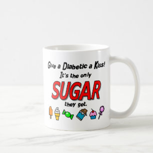 Geef een Diabetica een kus Koffiemok