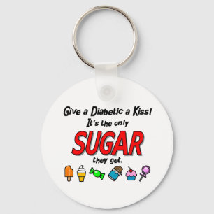 Geef een Diabetica een kus Sleutelhanger
