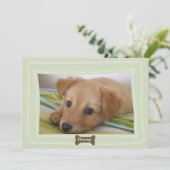 Geef een Dog een Bone Foto Pet Aankondiging (Staand voorkant)
