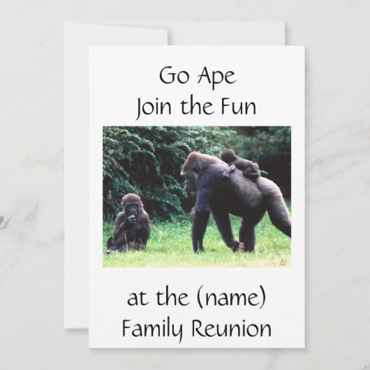 GEEF EEN FAMILIE REUNION-INVITATIE KAART (Voorkant)