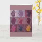 "Geef een hand" Art Quilt Card Kaart (Gele Bloem)