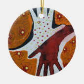 Geef een handversiering keramisch ornament (Voorkant)